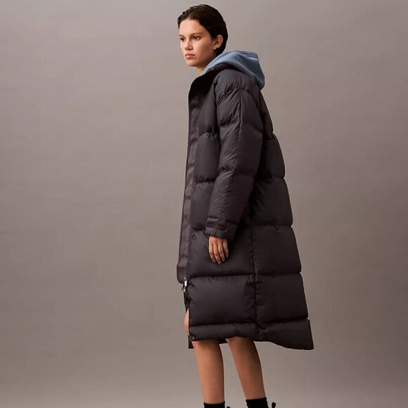 Calvin Klein Long Down Puffer Jacket sz XS - Picture 13 of 15